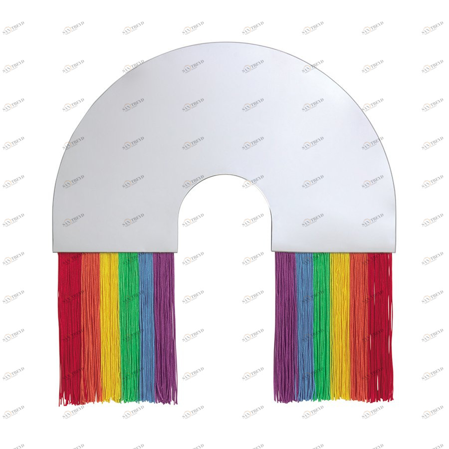 Зеркало настенное среднее разноцветное Rainbow DOIY ДИЗАЙНЕРСКИЕ 00-3880891 Желтый;зеленый;красный;разноцветный 