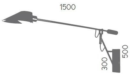 Aromas del Campo Регулируемый металлический настенный светильник с фиксированным кронштейном Cohen + A1122gig  - Вид №2