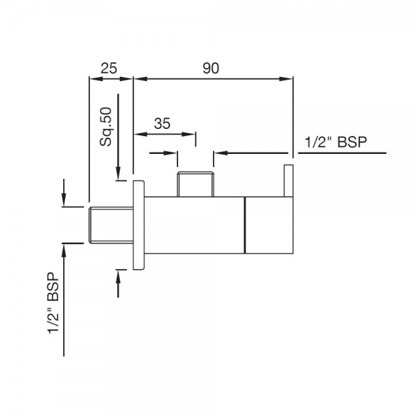 LEB-BLM-45053 Угловой кран Artize Le Blanc Матовый черный  - Вид №1