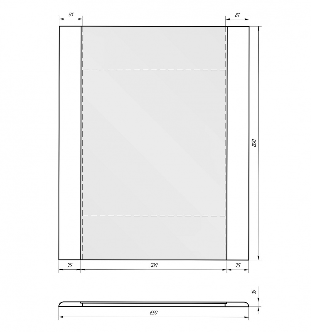 Зеркало Uni 65 DREJA 999004 - Вид №1