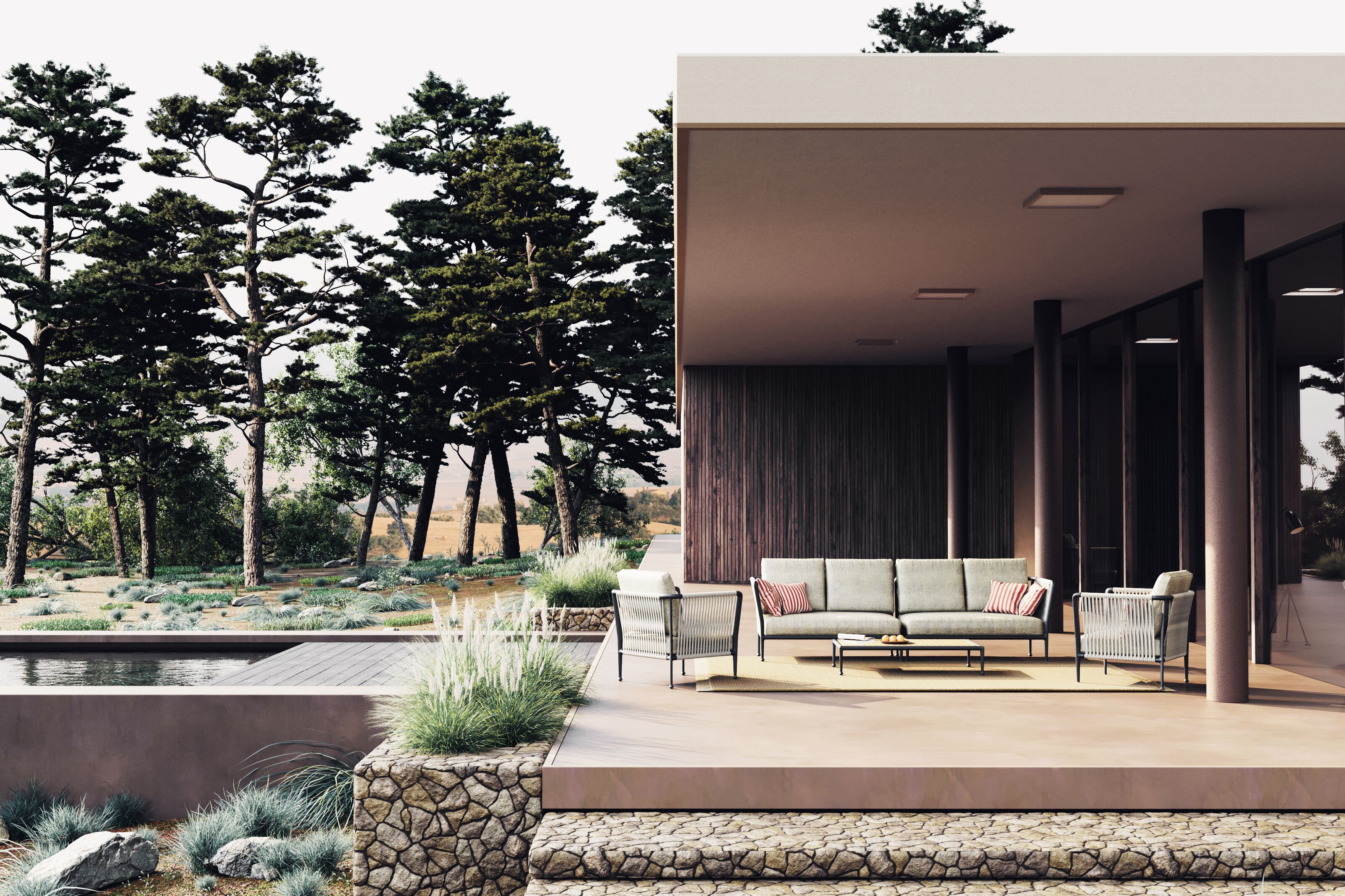 Садовое кресло с подлокотниками Unopiù Treble ARCH-00074536 - Вид №6