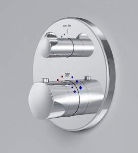 F9085500 смеситель д/ванны/душа с термостатом монтируемый в стену хром шт AM.PM Gem