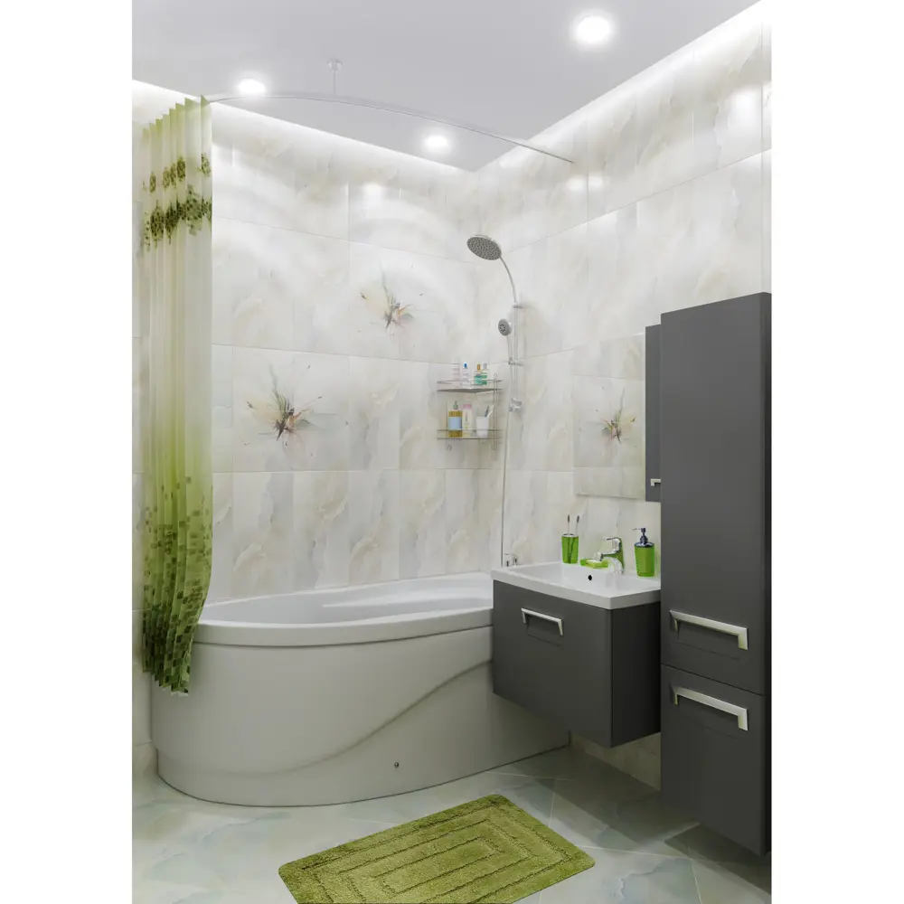 Панно «Оникс Бабочка 1» 25x50 см цвет салатный BELANI STLM-2085352 - Вид №3