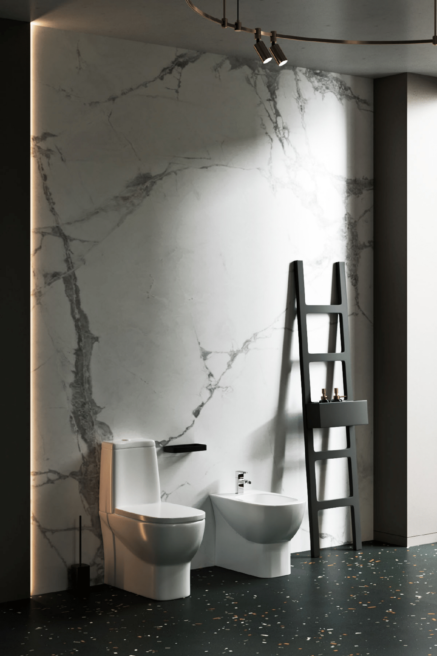 Полупьедестальный умывальник Best Color Black SANITA LUXE BSTSLWB01 - Вид №1