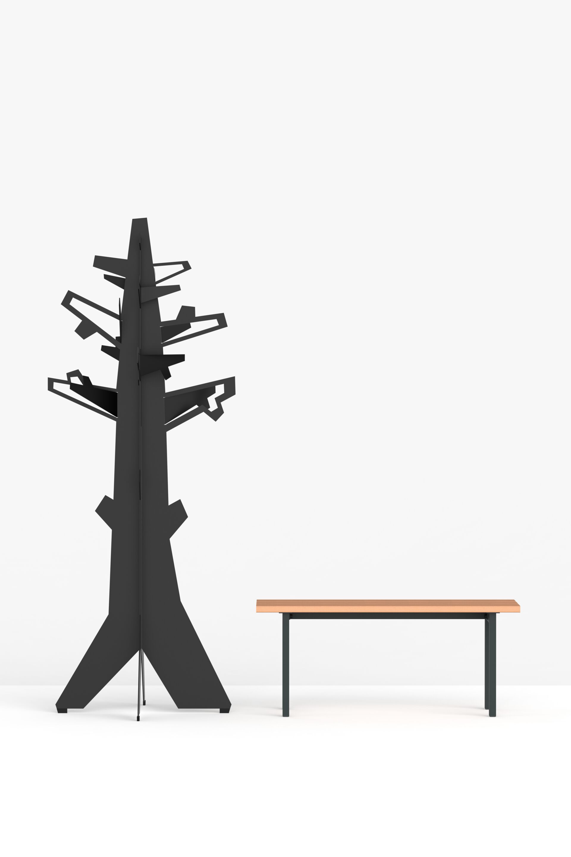 Стальная напольная вешалка с порошковым покрытием FUNCTIONALS FOREST FOR THE TREES ARCH-00114997 - Вид №13