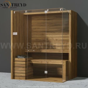 Effegibi SKY CORNER 45 SA55410023 Сауна. Мощность: 4,5 кВт макс. Размеры: длина 170 см, ширина 130 см. Отделка: осина термообработанная.