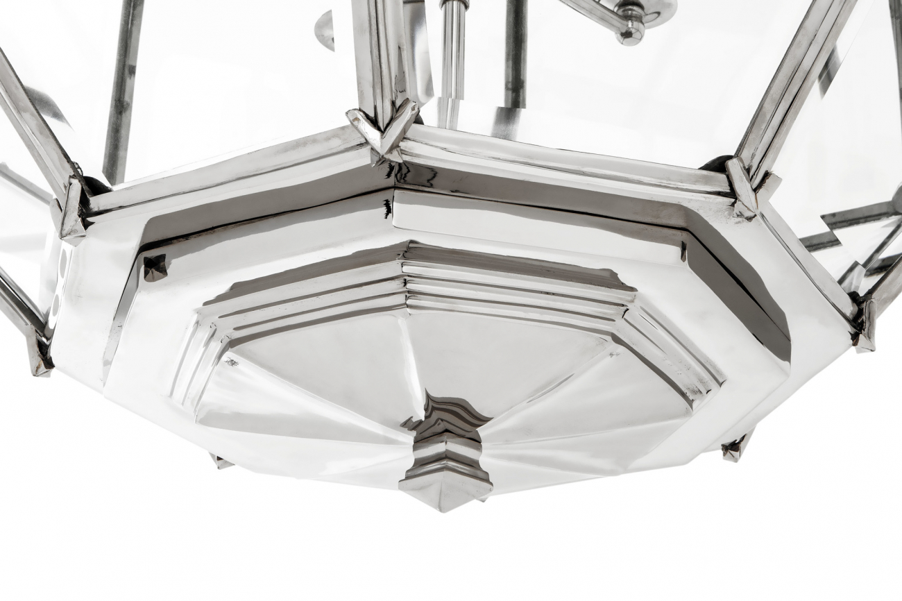 Фонарь Owen L от Eichholtz серебряный 109202 EICHHOLTZ ДИЗАЙНЕРСКИЕ, EICHHOLTZ 060609 Прозрачный  - Вид №7