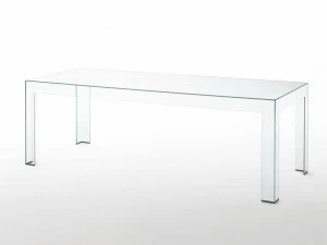 Glas Italia Прямоугольный стол из хрусталя Atlantis