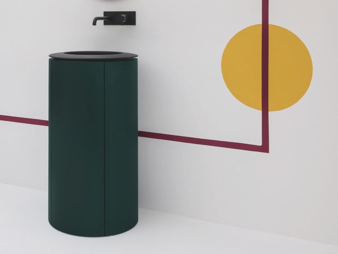 Напольный шкаф для умывальника из МДФ с дверцами Axa Skyland ARCH-00085140 - Вид №1