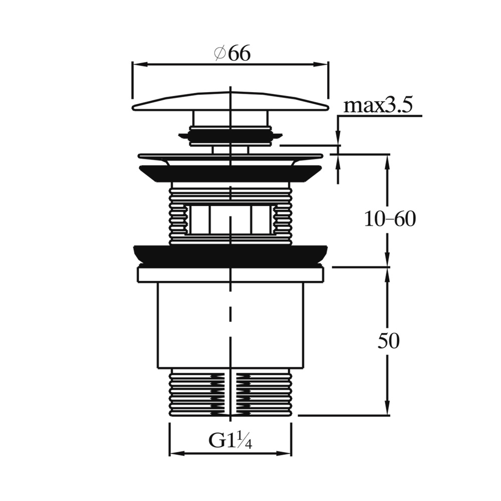 Донный клапан автомат Raiber RLBT-58G RLBT-58G Santreyd  - Вид №2
