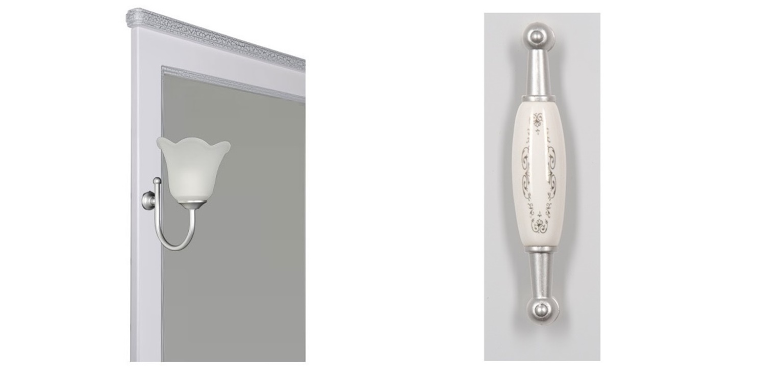 Комплект мебели Aquanet Валенса 100 белый краколет/серебро 00180452 - Вид №5