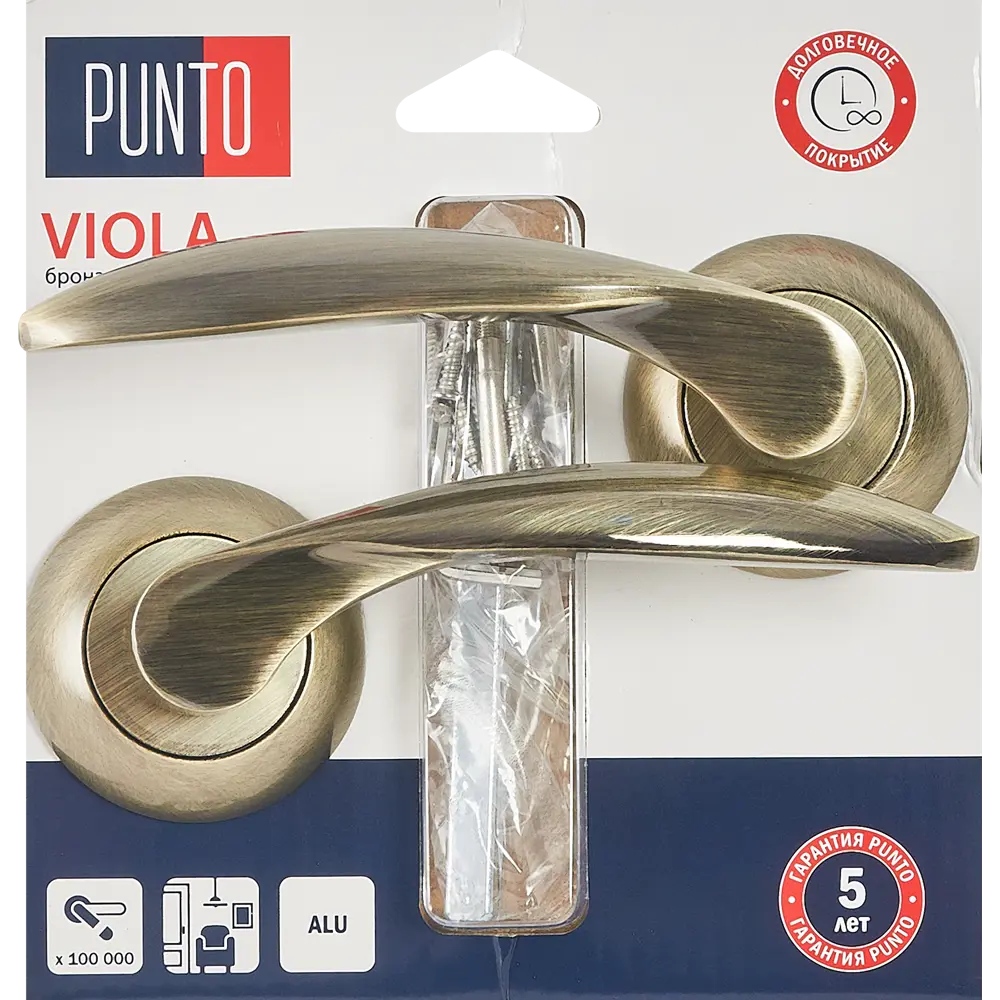 Дверные ручки PUNTO Viola в бронзовом исполнении 85202945 STLM-0059832 - Вид №2