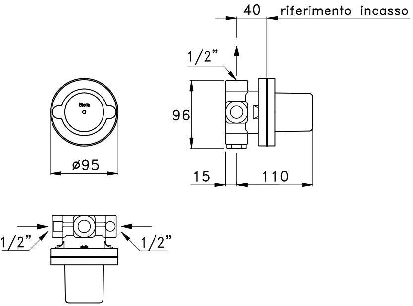 RUBINETTERIE STELLA Скрытый корпус смесителя Firenze 3292mc - Вид №1