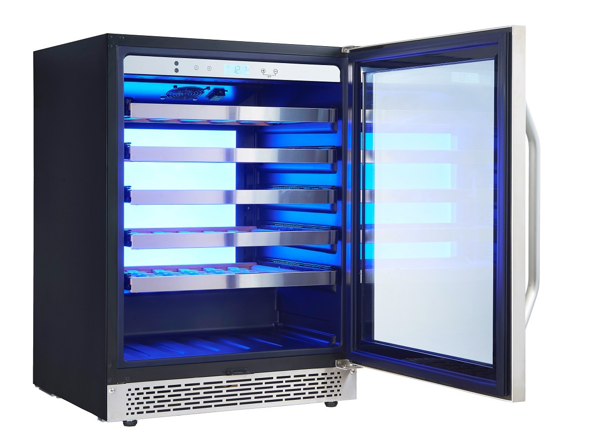 9189162 Винный шкаф Cavanova CV045-1TL серебристый STDN-0033727 - Вид №12