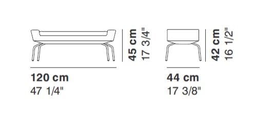 Мягкая скамейка из ткани La Cividina Serie_50 ARCH-00122451 - Вид №2