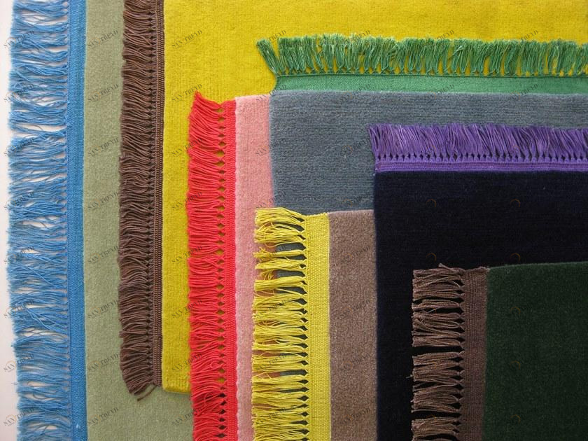 e15 Однотонный коврик из шерсти  Cp03 