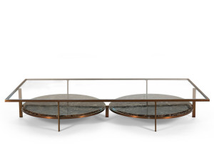 Прямоугольный Хрустальный журнальный столик