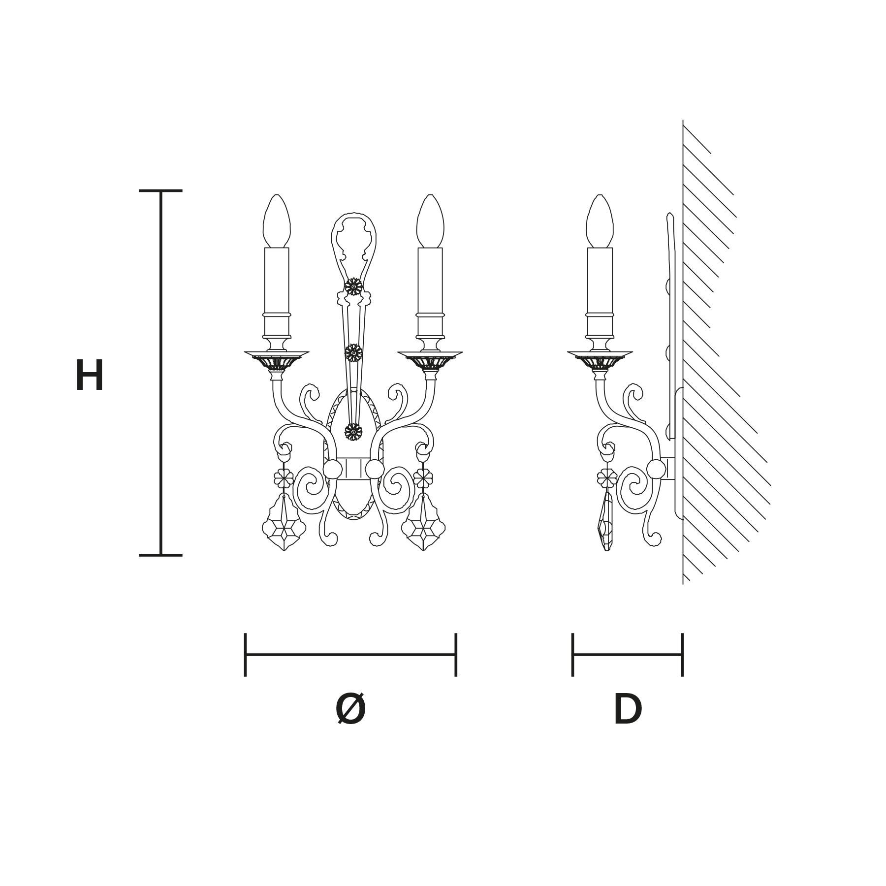 Настенный светильник с кристаллами Masiero Одесса ARCH-00116282 - Вид №2