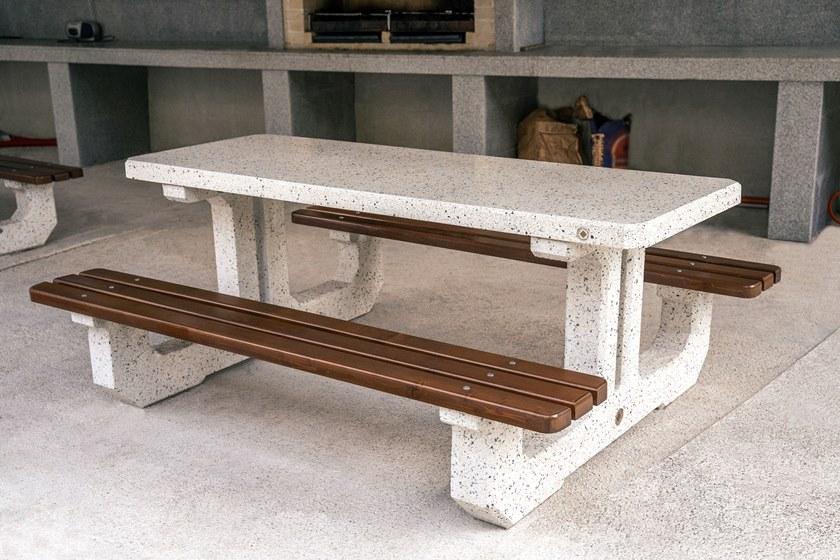 ENCHO ENCHEV - ETE Стол для пикника из бетона и дерева  220  - Вид №1