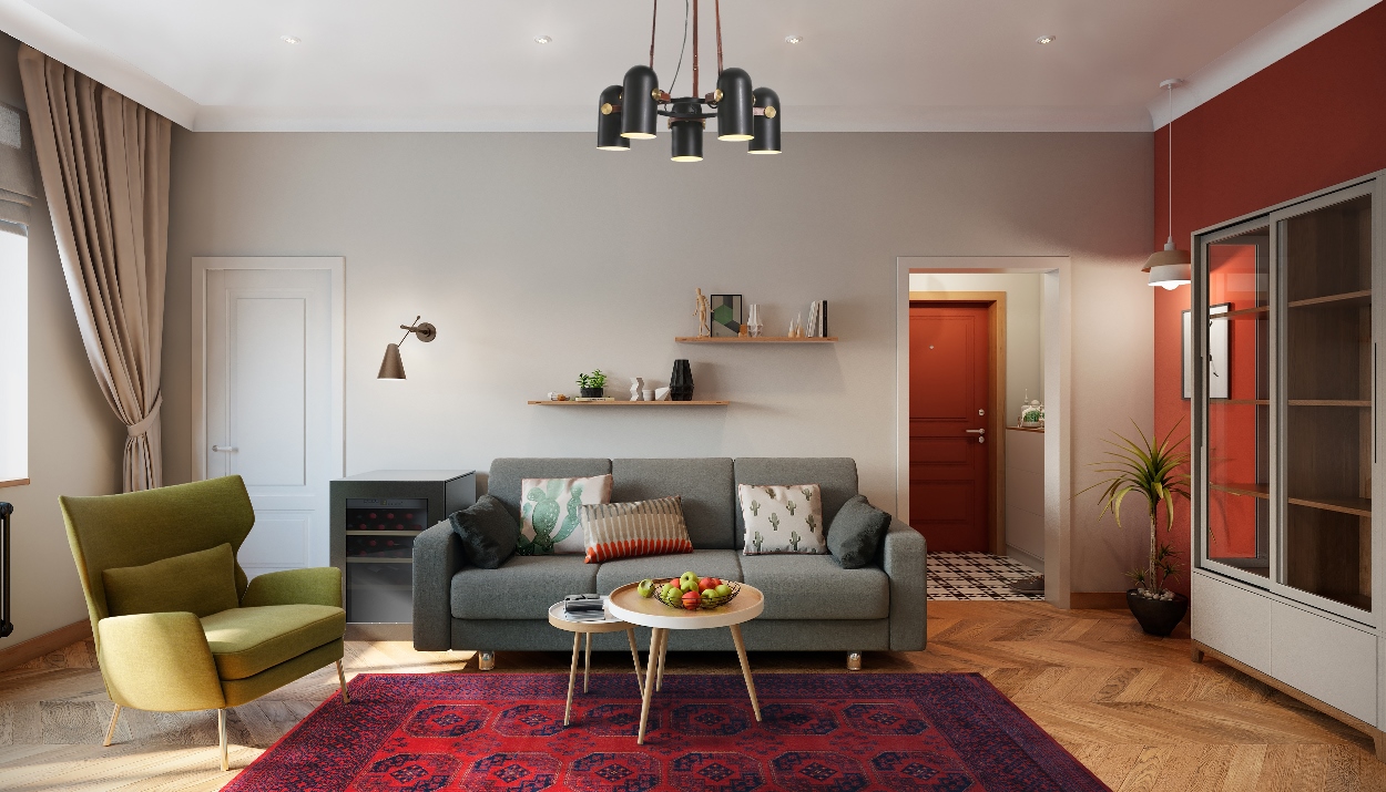 COLORISTICA Бельгийский ковер Красный EMPIRE Col.481220 160x230 - Вид №1