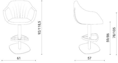 Ozzio Italia Стул кожаный с газлифтом  S550  - Вид №3