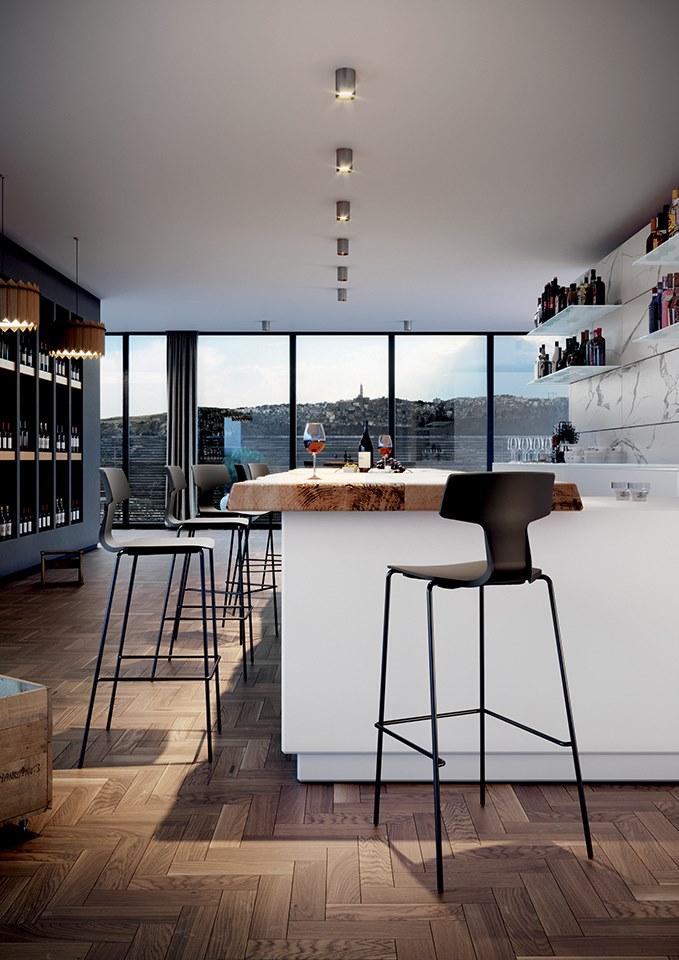 COLOS Высокий штабелируемый табурет из полипропилена Split sun-id-1366810 - Вид №1