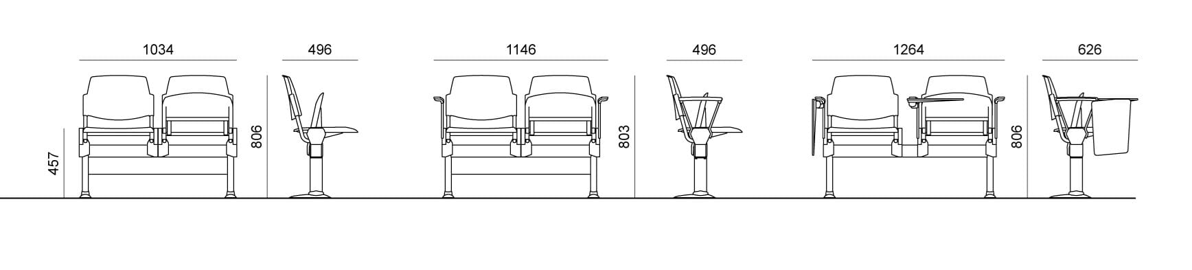 Сиденье на полу с откидным сиденьем Diemmebi Volée ARCH-00078743 - Вид №2