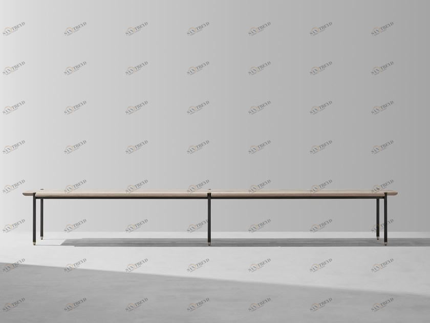 District Eight Скамейка из стали и дерева Stacking M234 