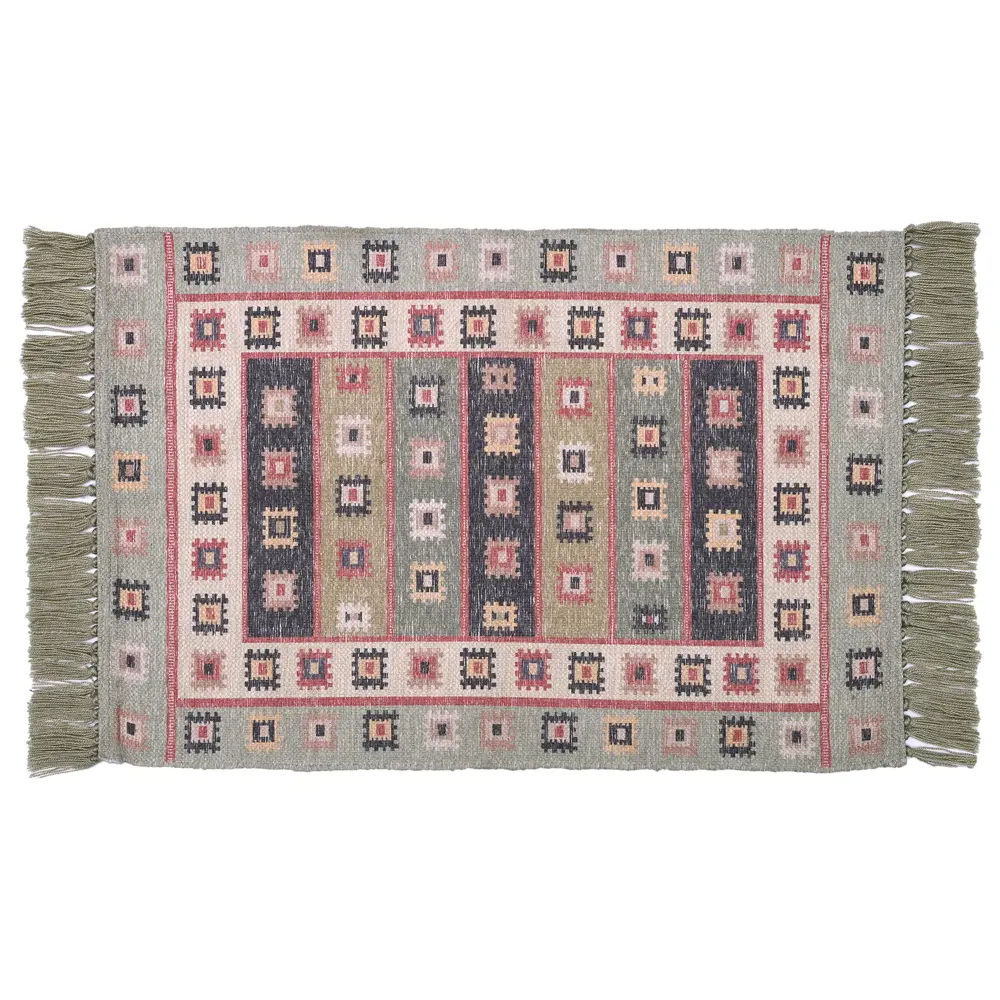 Коврик грязезащитный KREAFORTA Cauvery 60x90 см полиэстер цвет зеленый STLM-2177627 - Вид №1
