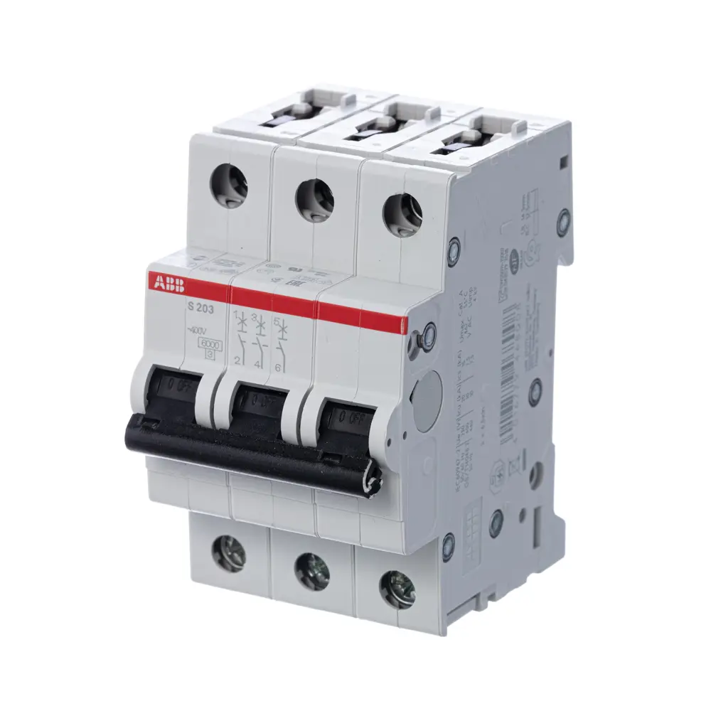 Автоматический выключатель ABB S203 3P C40 А 6 кА 2CDS253001R0404 82175820 STLM-2183375 