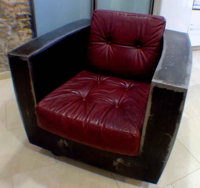 ICI ET LÀ Стальное клубное кресло в индустриальном стиле с подлокотниками Handmade metal furniture by ici et là Sfc03 - Вид №3