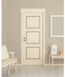 LEGNOFORM Дверь из лакированного массива дерева с цветной плоской полосой Veneziana