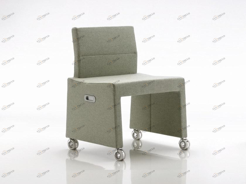 Billiani Кресло с обивкой из ткани на колесиках Inka wood sun-id-1378746