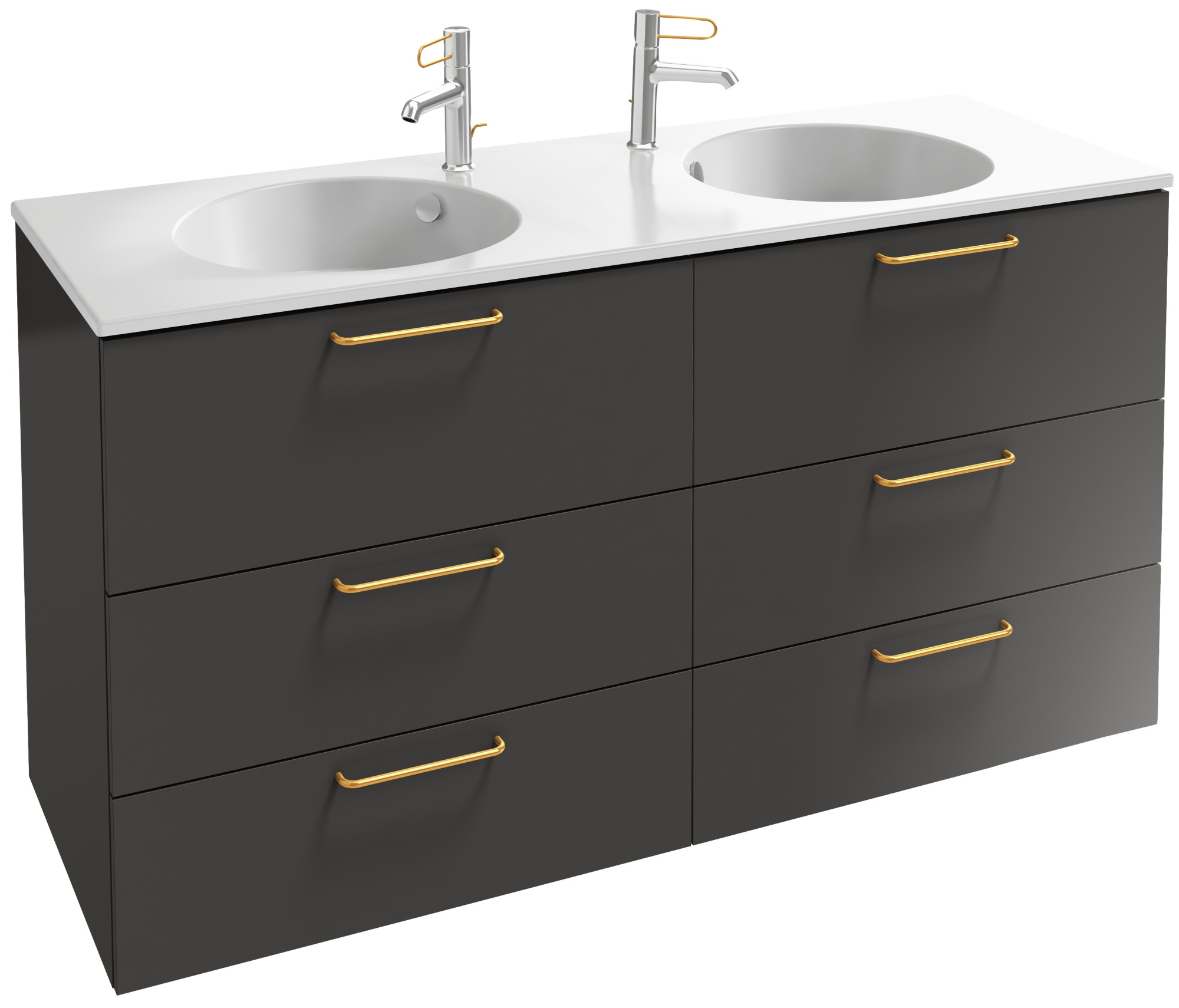 EB2536-R8-NR4 Тумба для столешницы 140 см, 6 ящиков, золотая ручка JACOB DELAFON ODÉON RIVE GAUCHE ODEON RIVE GAUCHE