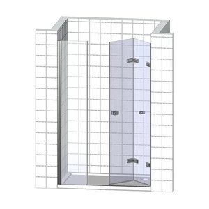 Душевая дверь в нишу 150x200 GK-863CP стекло прозрачное 6 мм GUTEWETTER TREND DOOR