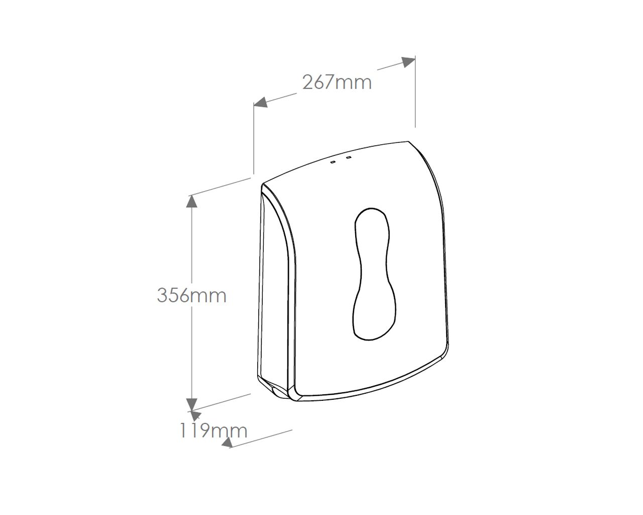AAC101 Контейнер для сложенных полотенец MAXI AMADEUS SILKY BLACK Merida  - Вид №1