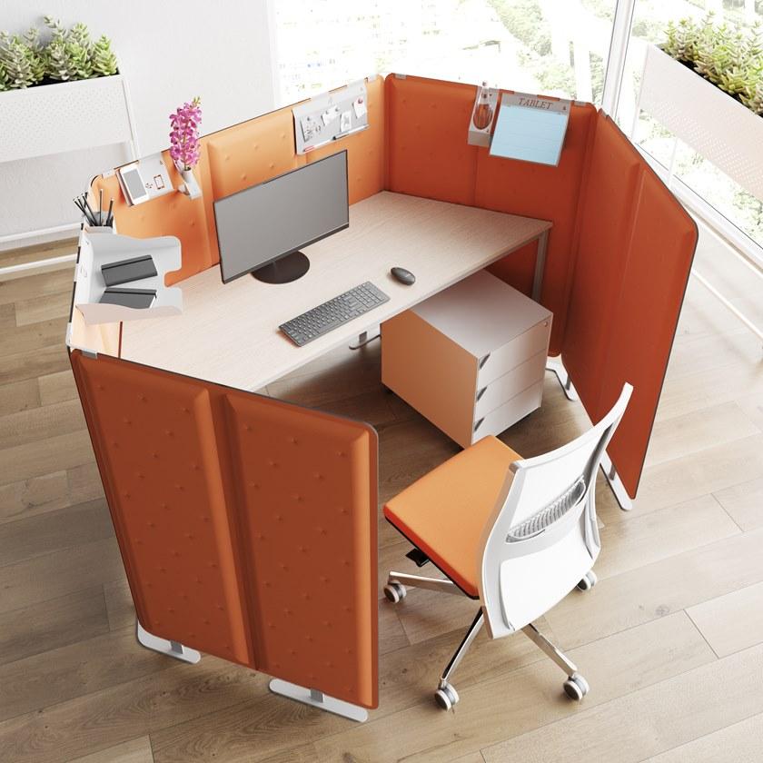 Steelbox by Metalway Звукопоглощающая перегородка для офиса из trevira® cs Zen sun-id-1453682 - Вид №6