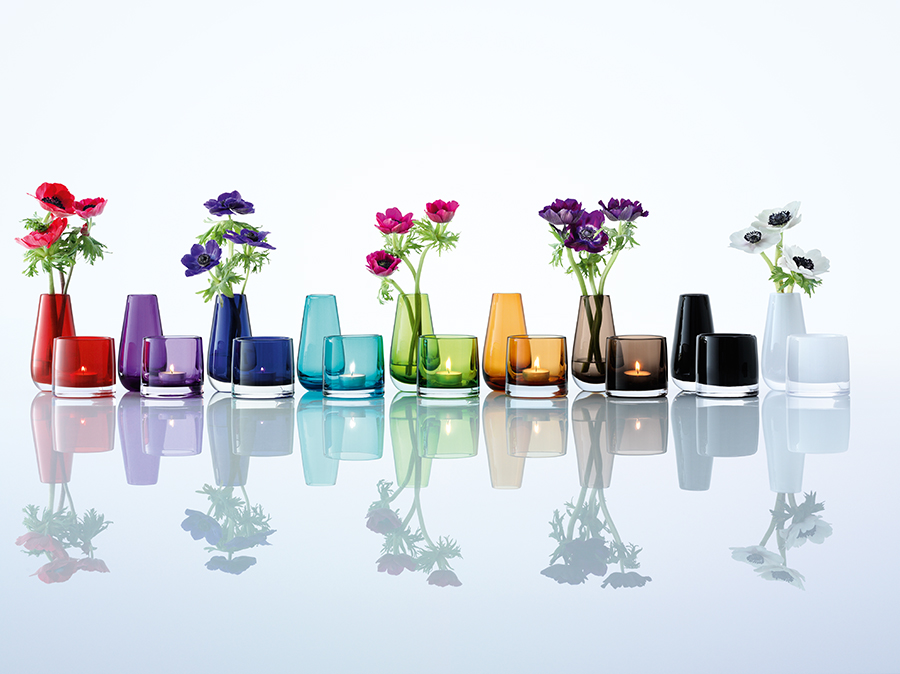 Ваза в форме бутона flower colour 14 см фиолетовая LSA INTERNATIONAL - 253390 Фиолетовый  - Вид №2