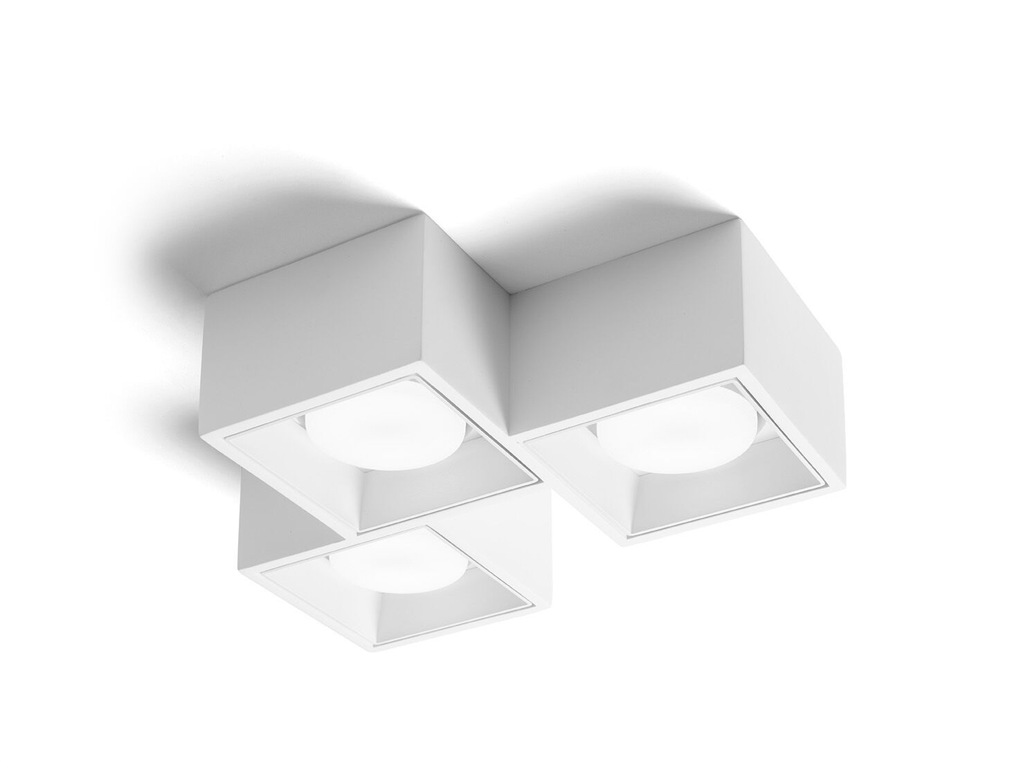 Гипсовый потолочный светильник Tecnico NASSO 3 QUADRATA ARCH-00101200 - Вид №1