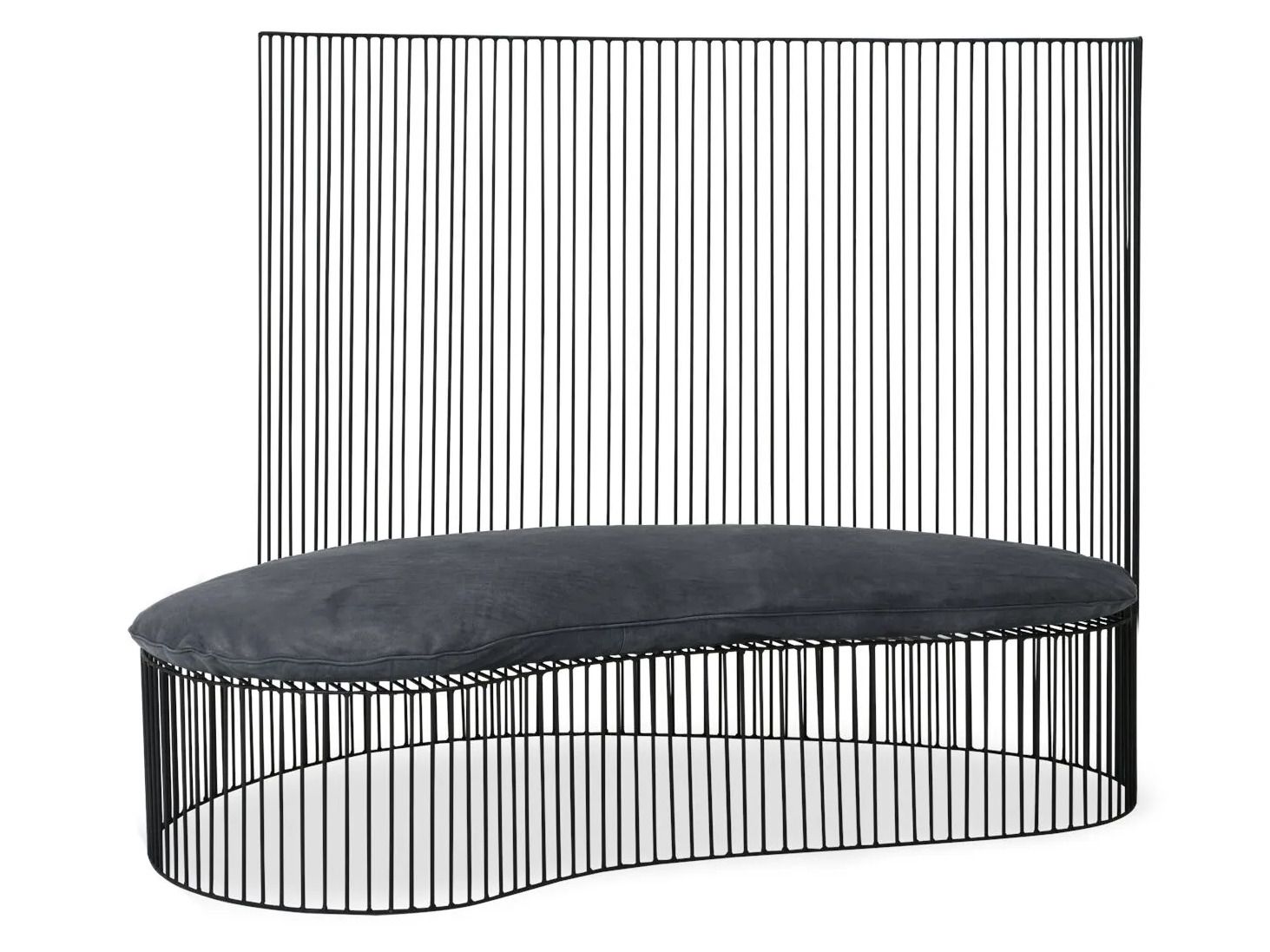 Металлическая скамья со спинкой Baxter метла ARCH-00043356