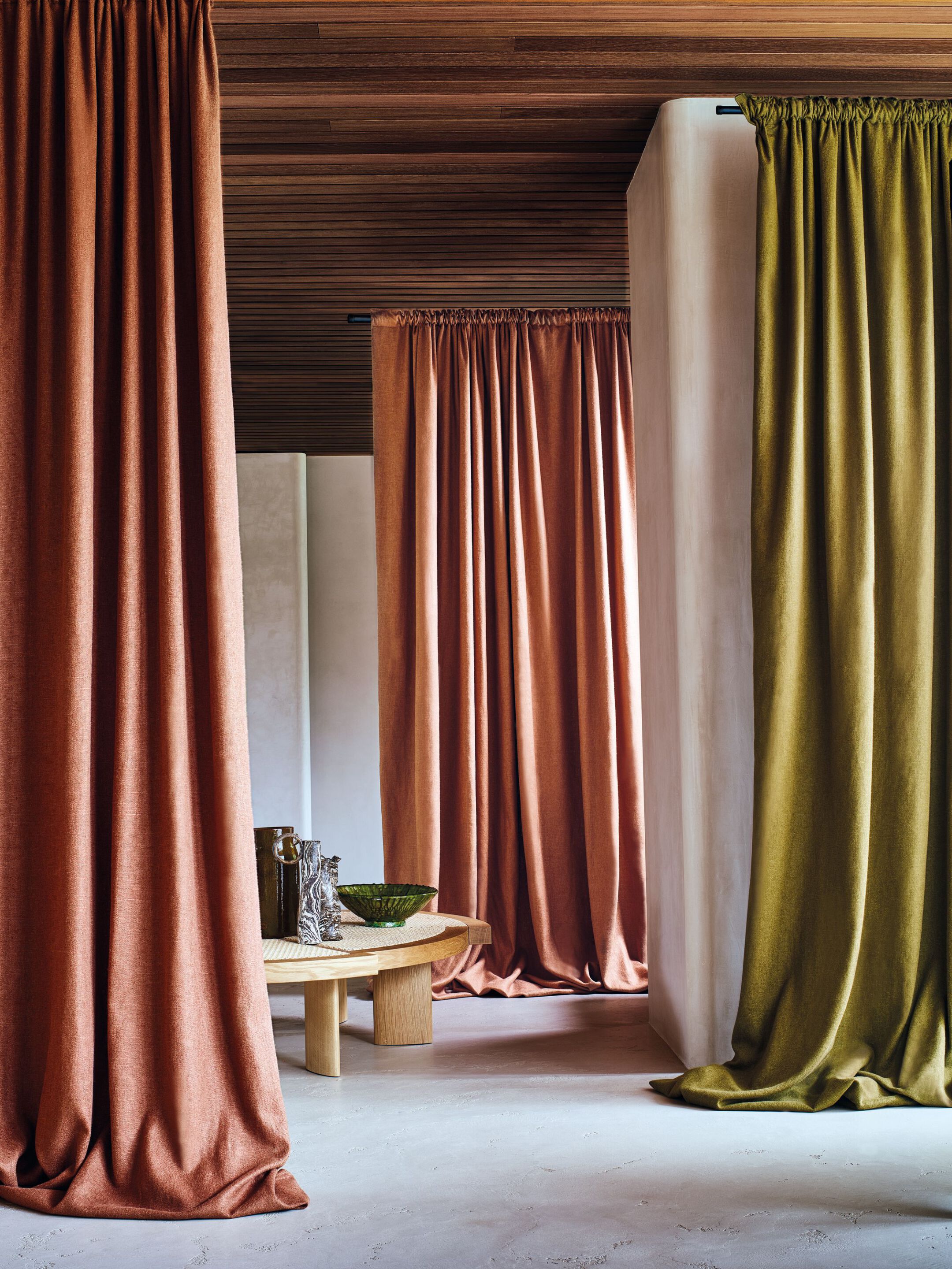 Льняная и хлопковая однотонная ткань для штор Casamance Laglio ARCH-00084968 - Вид №6