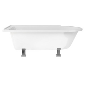 Burlington Душевая ванна Hampton 170 см со стандартными ножками для левой руки Левая рука с периодической ножкой из хрома E13 E9 CHR