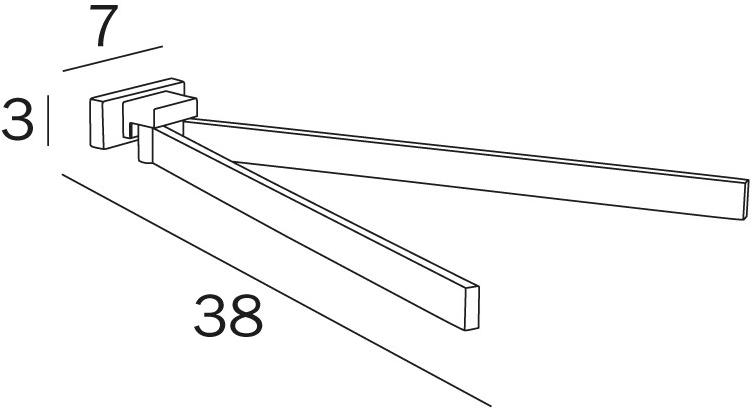 INDA® Поворотный держатель для полотенец из хромированной латуни Lea A1815a - Вид №1