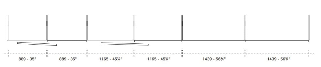 Индивидуальный шкаф с копланарными дверцами Lema шкаф на сантиметр-Копланарный ARCH-00111724 - Вид №4
