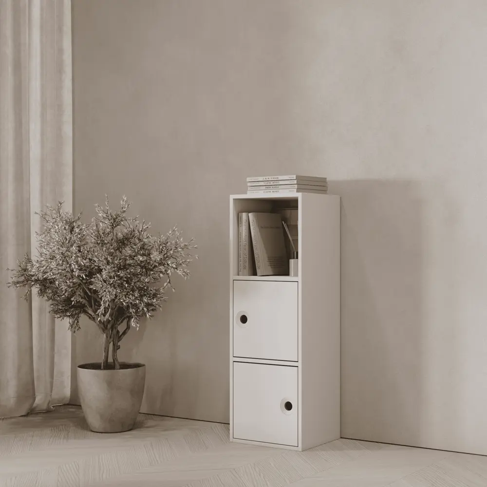 Стеллаж KONSENSA Руан 3 секции 36x104x31.7 см ЛДСП цвет белый STLM-2140804 - Вид №11