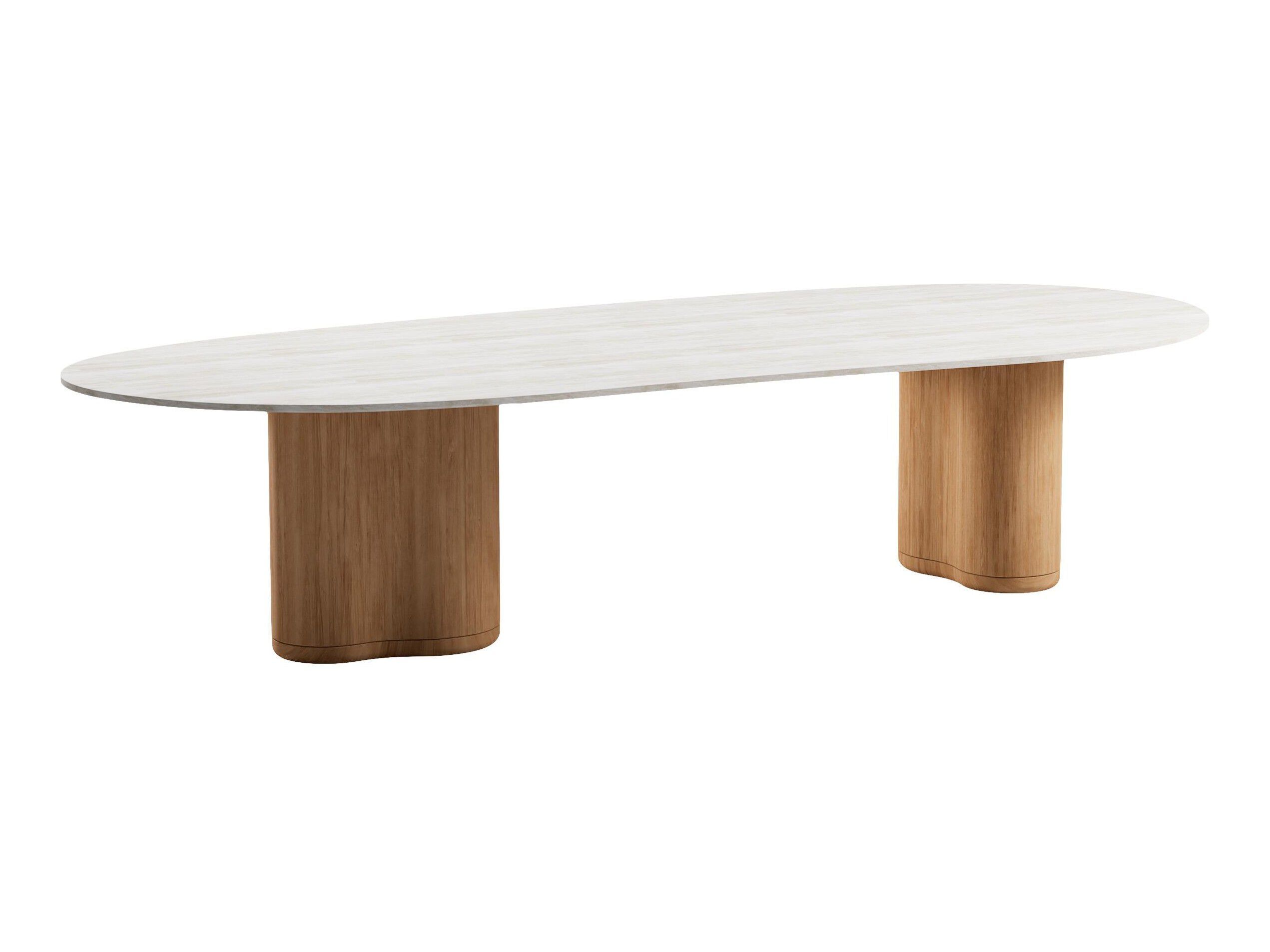 Обеденный стол из тикового дерева и керамики MANUTTI Ogado ARCH-00032949