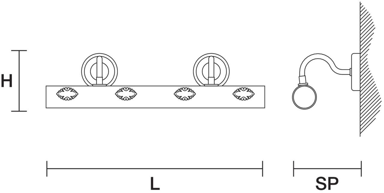 Masiero Металлический галогенный настенный светильник прямого света Brass & spots sun-id-1403149 - Вид №5
