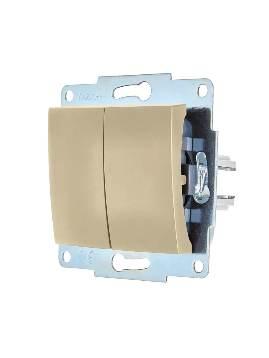 ASTI Выключатель двойной золото механизм LEZARD 7081-3688-101