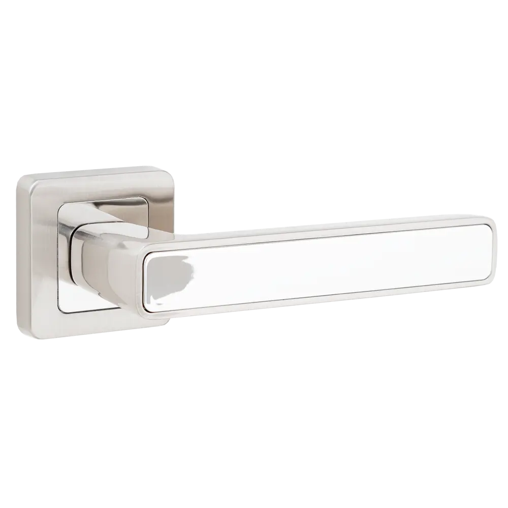 Дверная ручка на розетке Armex H-22107-A без запирания цвет никель/хром STLM-2009389 - Вид №1