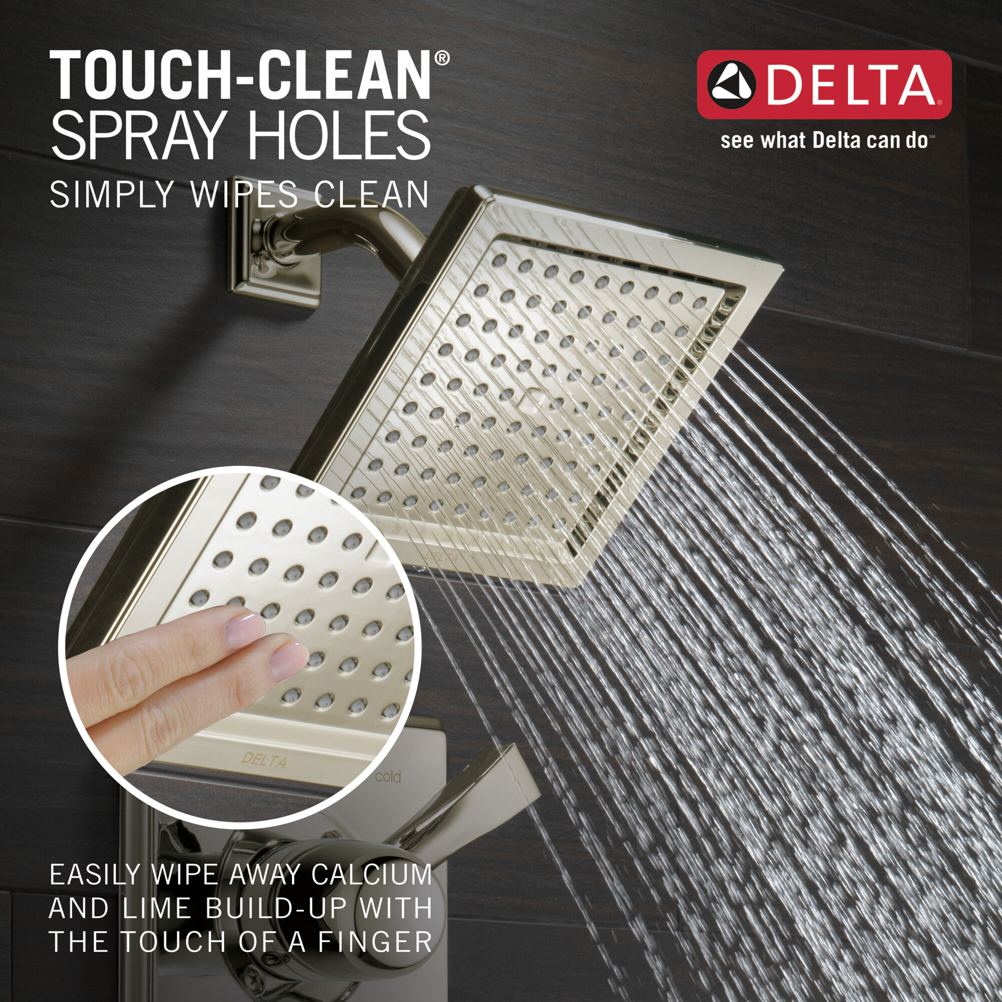 T17451-PN-WE Для ванны и душа Monitor® 17 Series Delta Faucet Dryden Полированный никель  - Вид №2